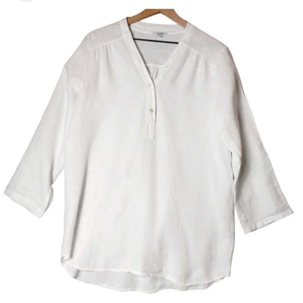 White V-Neck Blouse